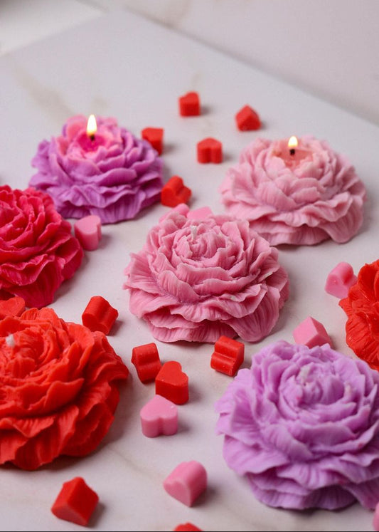 Peony Flower Candle