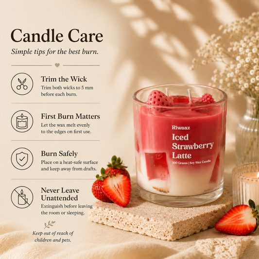 Iced Strawberry Latte Candle