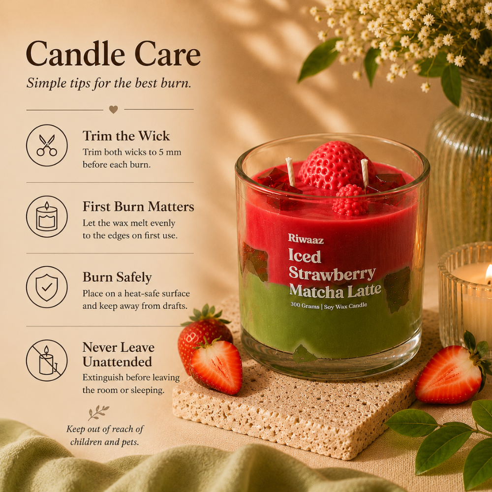 Iced Strawberry Matcha Latte Candle