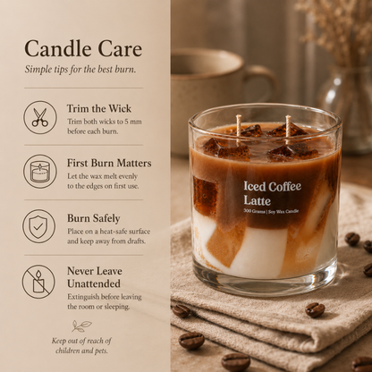 Iced Coffee Latte Candle