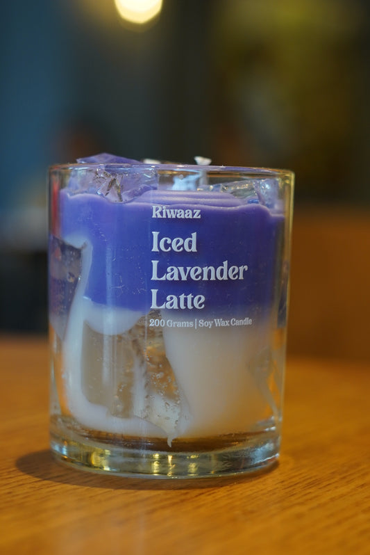 Iced Lavender Latte Candle - 350 gm Premium Soy Wax
