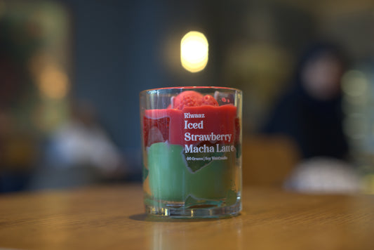 Iced Strawberry Matcha Latte Candle - 350g Premium Soy Wax