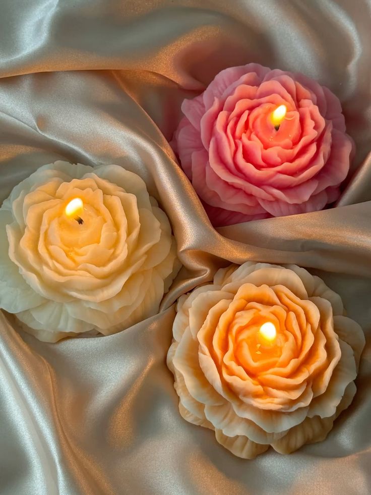 Peony Flower Candle